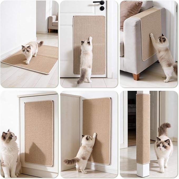 Cat Scratcher Mat Sisal Cat Scratcher Mat with Velcro Tape - Image 3