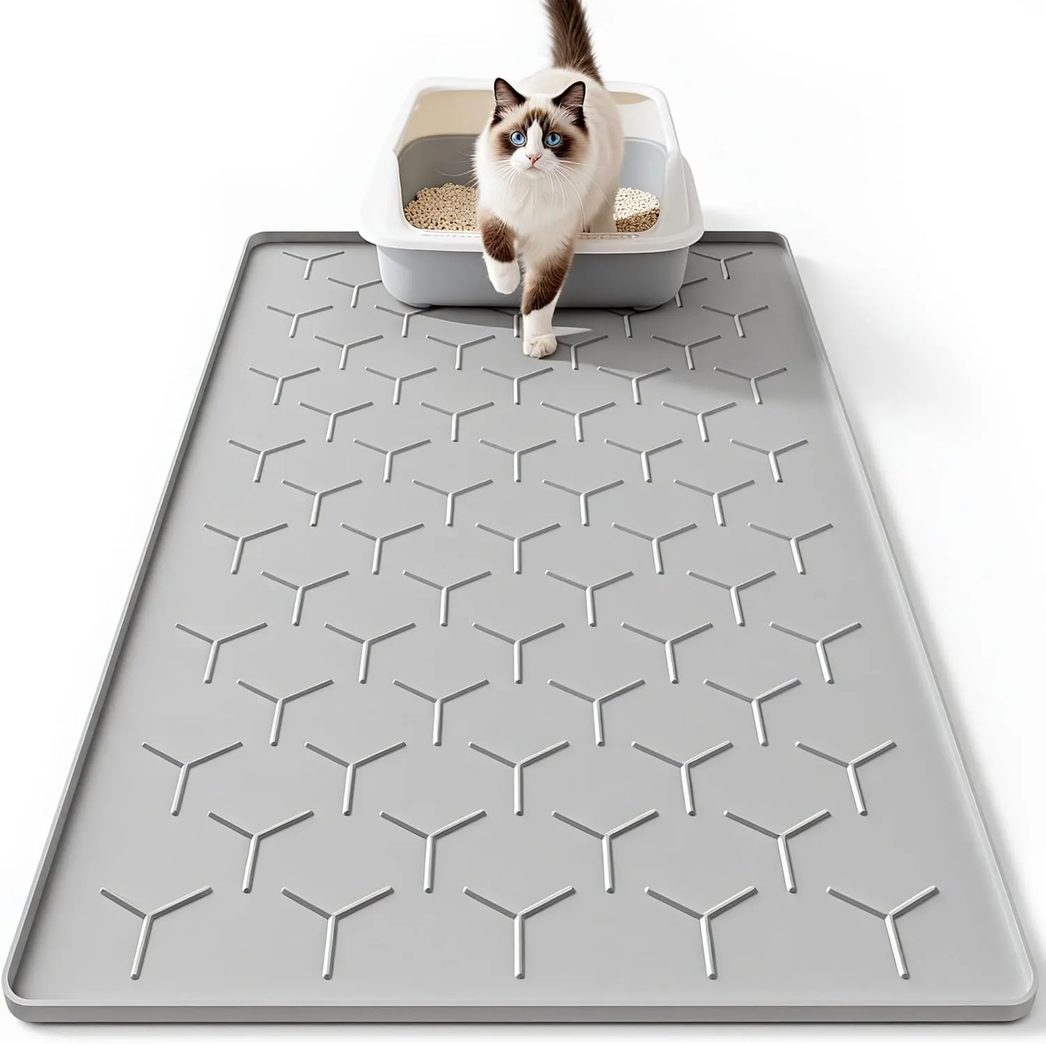 Bulkniu Silicone Cat Litter Mat – Waterproof, Easy Clean, Soft Paw Design - Image 3